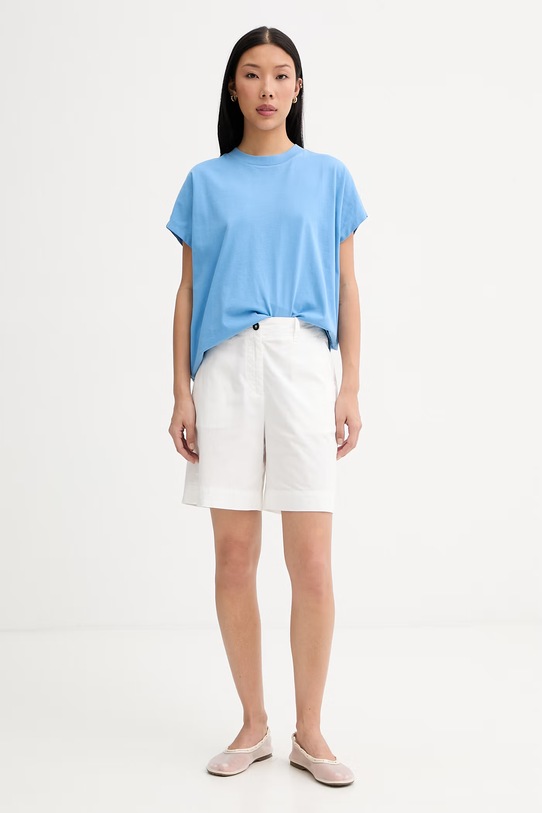 Marc O'Polo T-shirt damski bawełniany 5000009995 niebieski ZS26