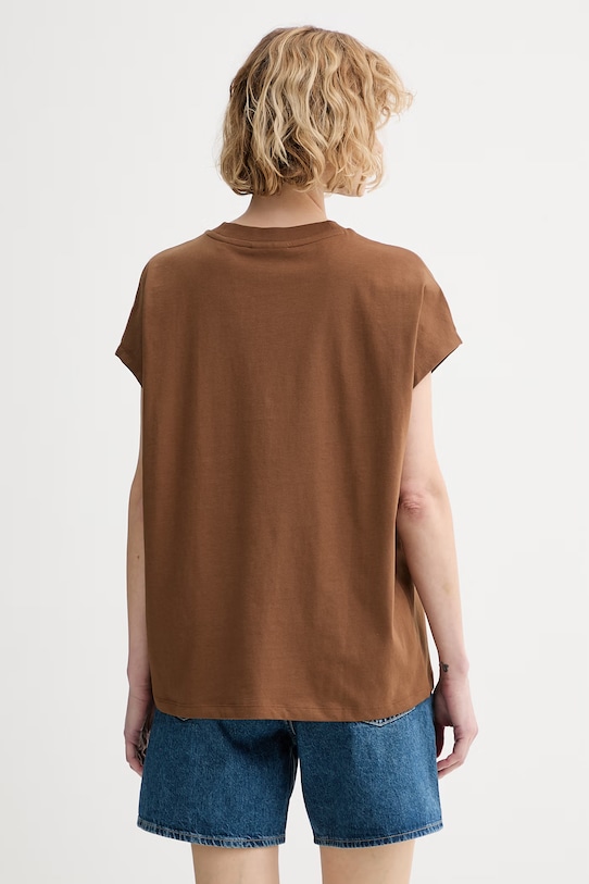 Îmbrăcăminte Marc O'Polo tricou pentru femei, din bumbac 5000009995 maro