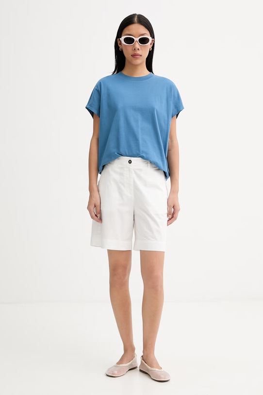 Marc O'Polo T-shirt damski bawełniany 5000009995 niebieski ZS26