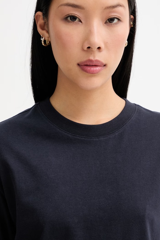 Marc O'Polo T-shirt γυναικείο βαμβακερό σκούρο μπλε 5000010011