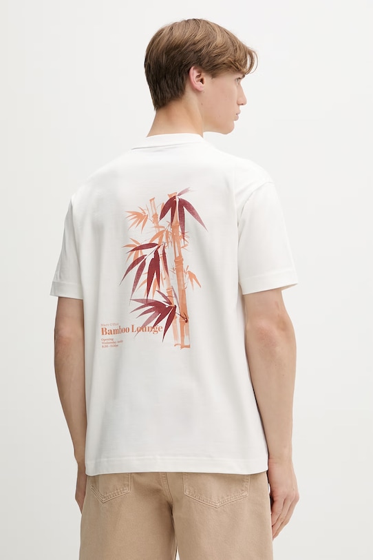 Marc O'Polo T-shirt męski bawełniany beżowy 5000013955