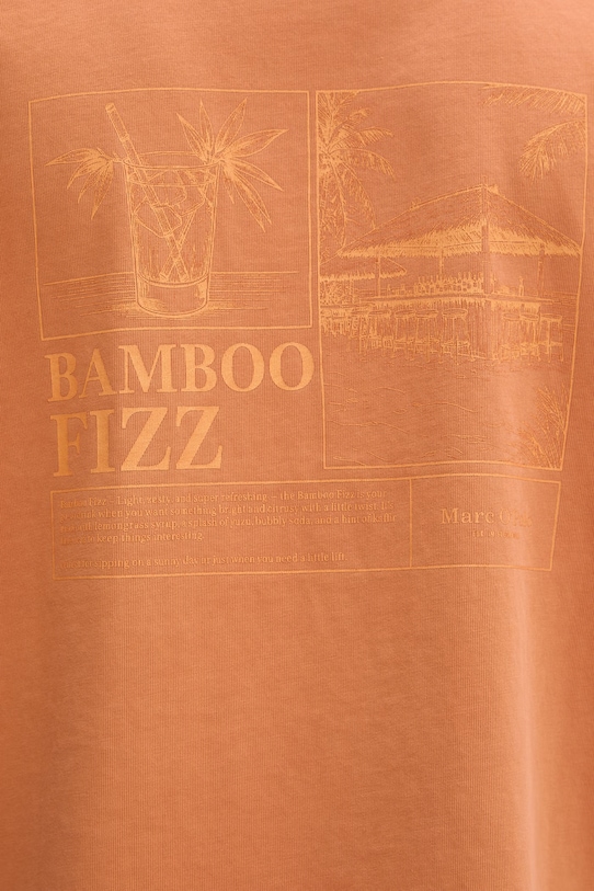 Marc O'Polo T-shirt basic męski bawełniany 5000013956 pomarańczowy