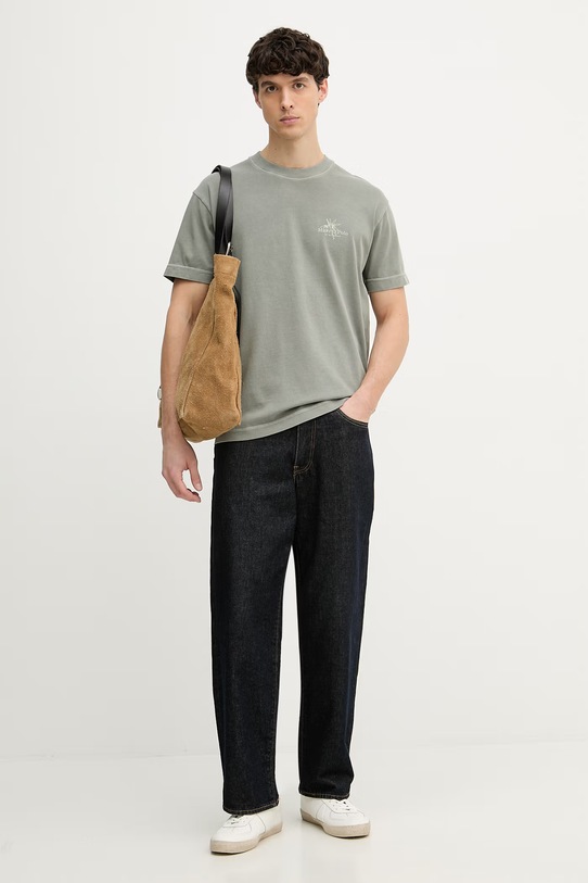 Marc O'Polo T-shirt basic męski bawełniany 5000013956 zielony ZS26