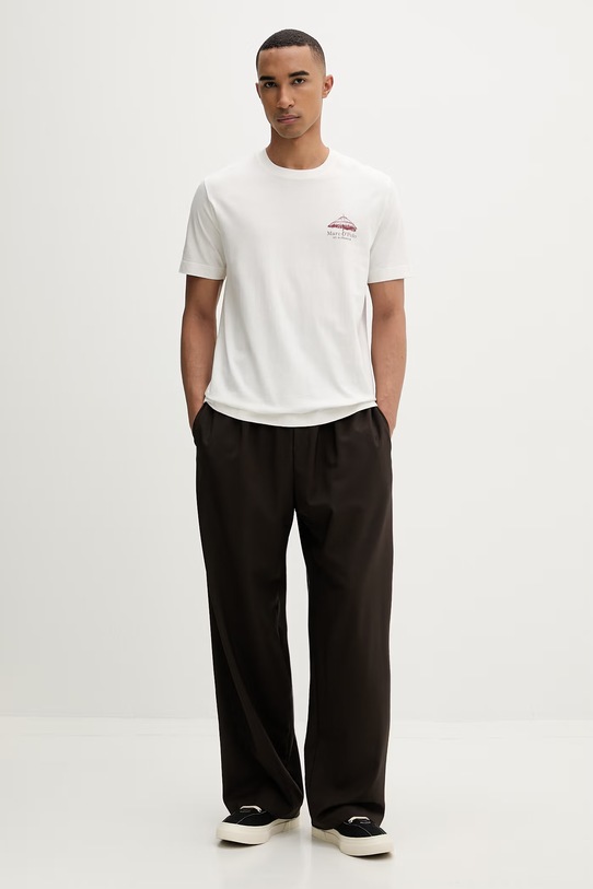 Marc O'Polo T-shirt męski bawełniany 5000013958 beżowy ZS26