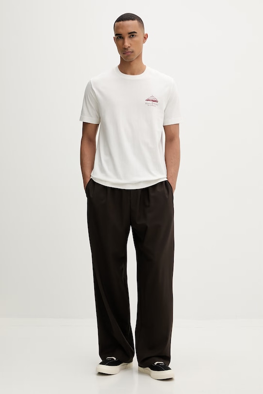 Marc O'Polo T-shirt męski bawełniany 5000013958 beżowy ZS26