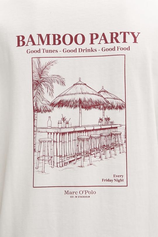 Marc O'Polo T-shirt męski bawełniany 5000013958 beżowy