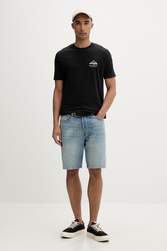 Marc O'Polo T-shirt męski bawełniany 5000013958 czarny ZS26