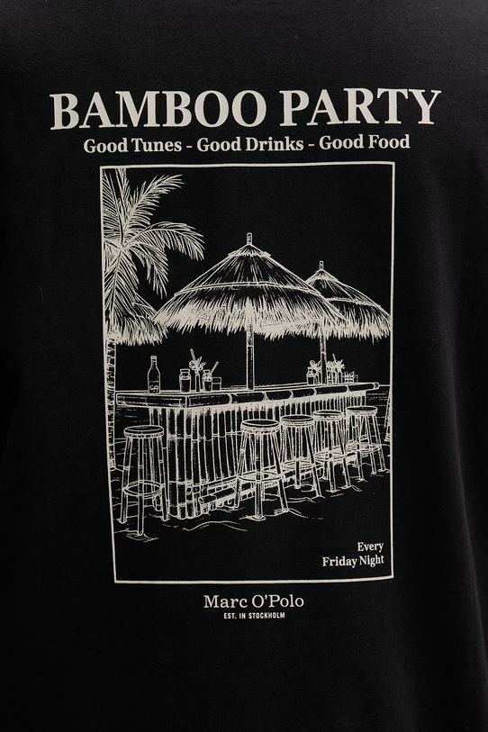 Marc O'Polo T-shirt męski bawełniany 5000013958 czarny