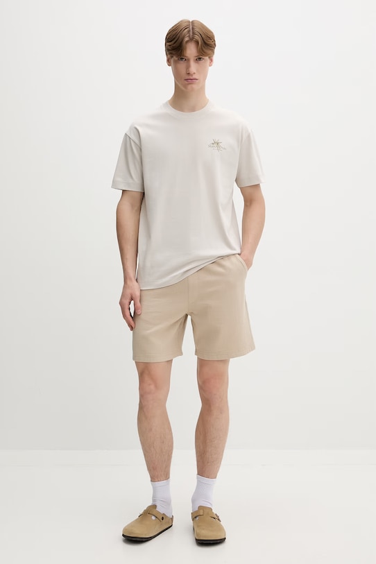 Marc O'Polo t-shirt Ανδρικό βαμβακερό 5000013967 μπεζ ZS26