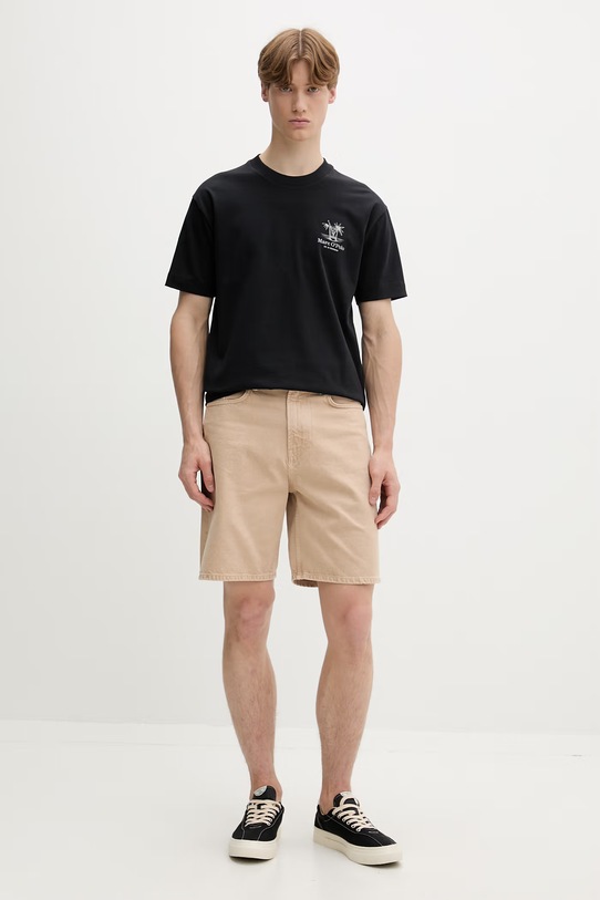 Marc O'Polo tričko pánske bavlnené 5000013970 čierna ZS26