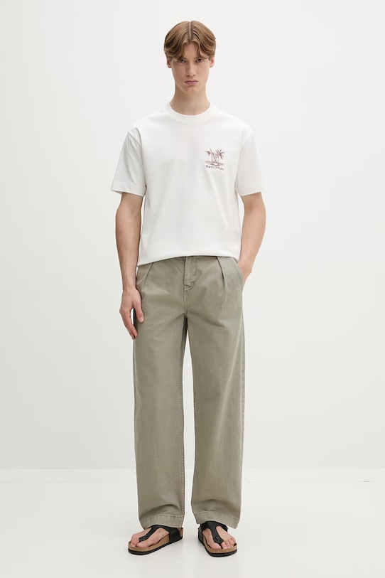 Marc O'Polo tričko pánske bavlnené 5000013971 béžová ZS26