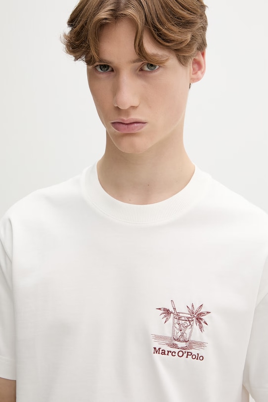 Marc O'Polo tričko pánske bavlnené béžová 5000013971