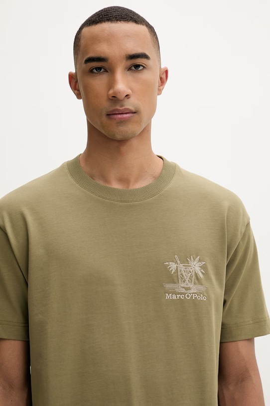 Marc O'Polo T-shirt męski bawełniany zielony 5000013971