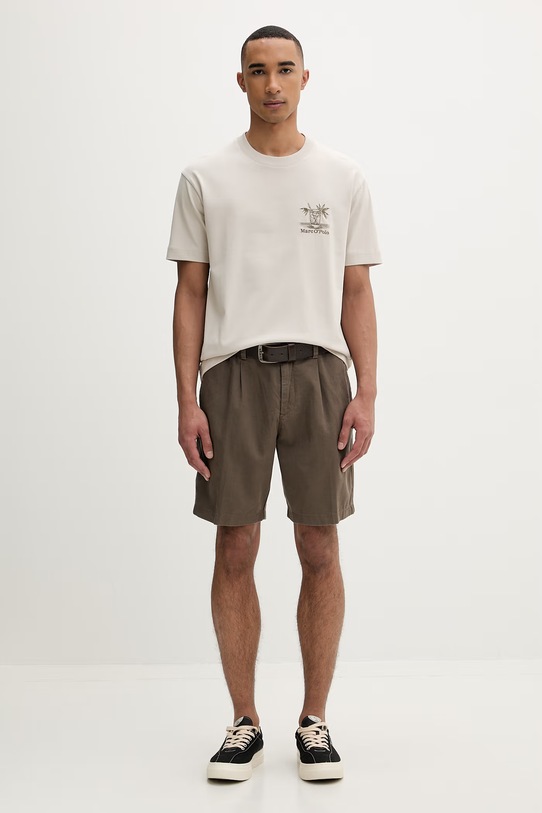 Marc O'Polo T-shirt męski bawełniany 5000013971 beżowy ZS26