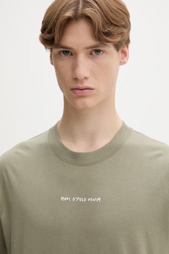 Marc O'Polo tričko pánske bavlnené zelená 5000010024