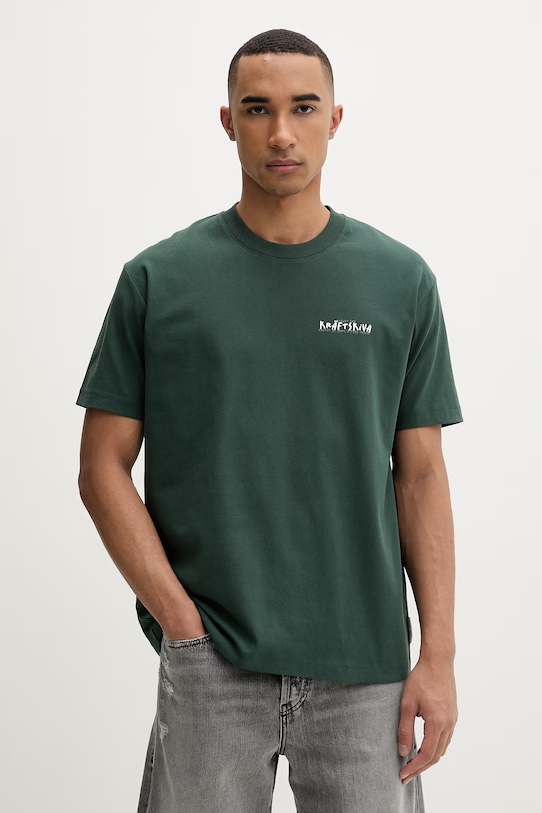 Odzież Marc O'Polo T-shirt męski bawełniany 5000010157 zielony