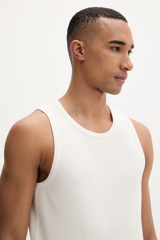 Marc O'Polo top męski bawełniany z elastanem beżowy 5000010252