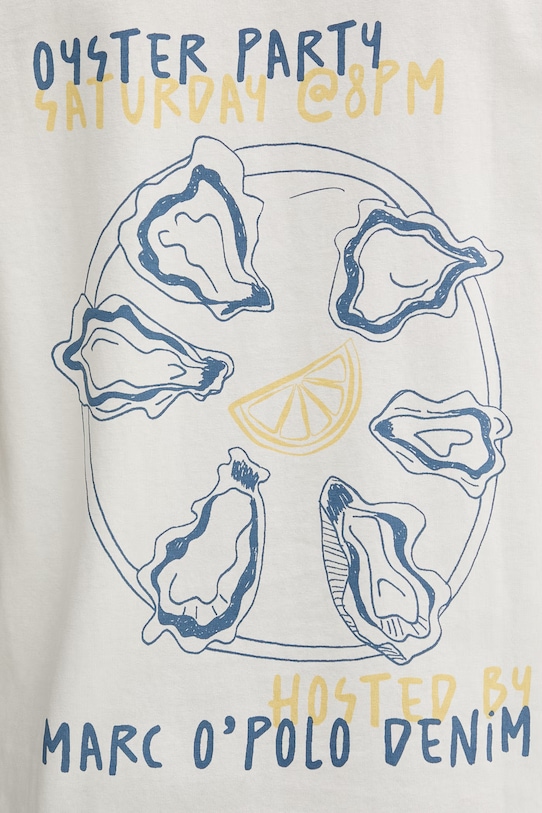 Marc O'Polo T-shirt męski bawełniany 5000010816 beżowy