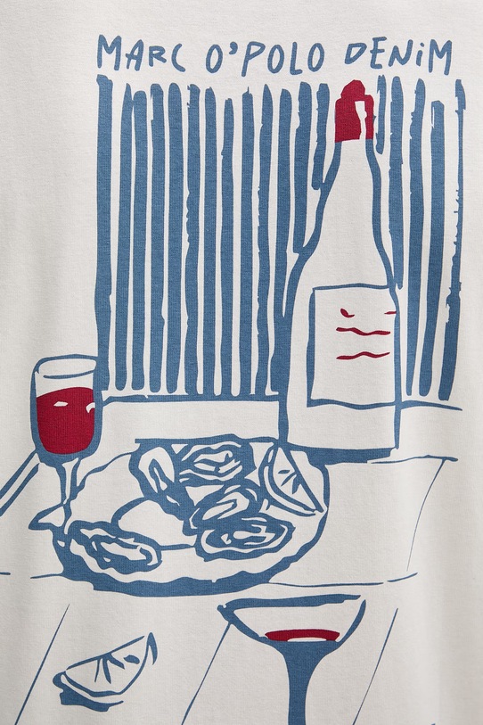 Marc O'Polo T-shirt męski bawełniany 5000010817 beżowy