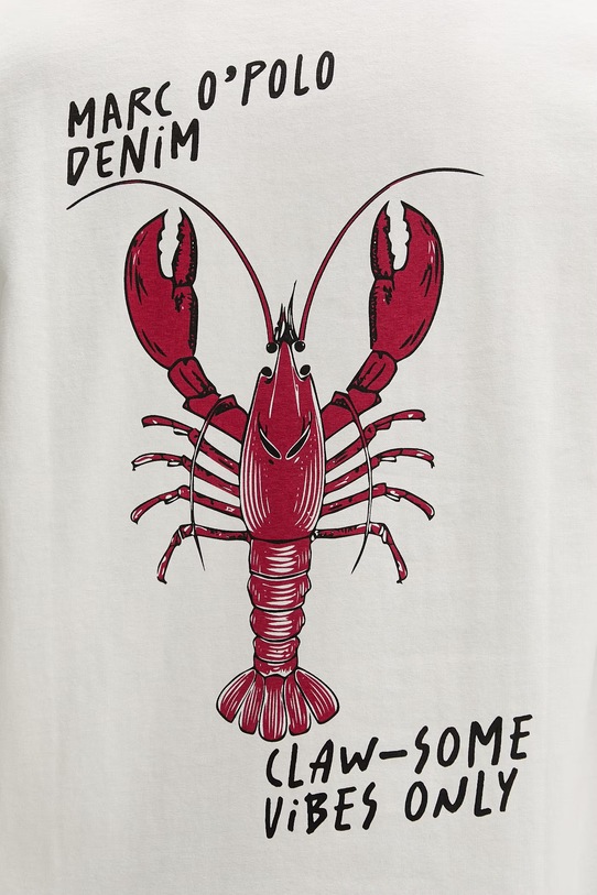 Marc O'Polo T-shirt basic męski bawełniany 5000010818 beżowy