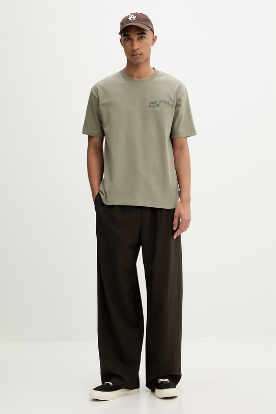Marc O'Polo T-shirt basic męski bawełniany 5000010818 zielony ZS26