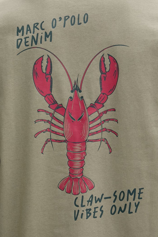 Marc O'Polo T-shirt basic męski bawełniany 5000010818 zielony