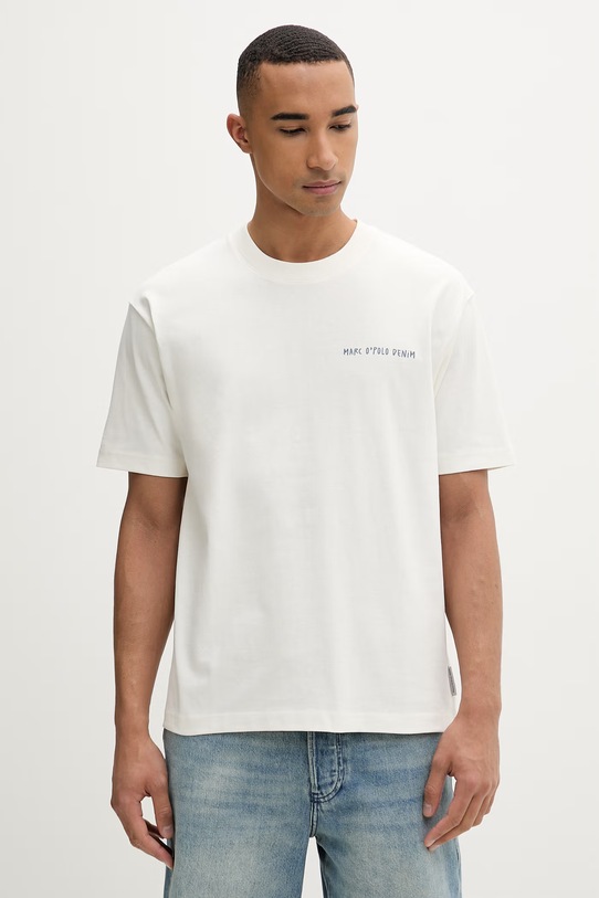 Odzież Marc O'Polo T-shirt męski bawełniany 5000010820 beżowy