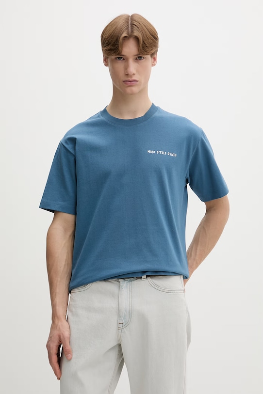 Ruházat Marc O'Polo férfi pamut póló 5000010820 kék