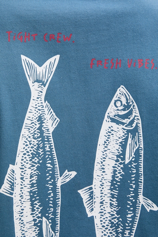 Marc O'Polo férfi pamut póló 5000010820 kék