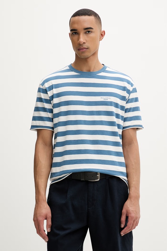 Marc O'Polo T-shirt męski bawełniany niebieski 5000010782