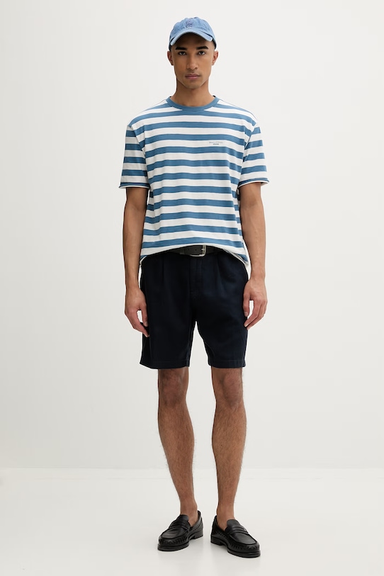 Marc O'Polo T-shirt męski bawełniany 5000010782 niebieski ZS26