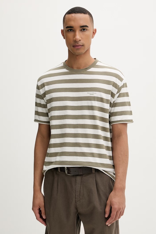 Marc O'Polo T-shirt męski bawełniany zielony 5000010782