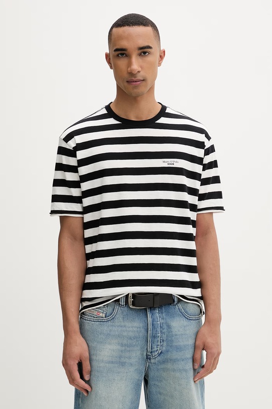 Marc O'Polo T-shirt męski bawełniany czarny 5000010782