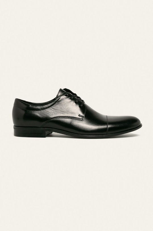 Wojas - Kožené poltopánky elegantné čierna 903651