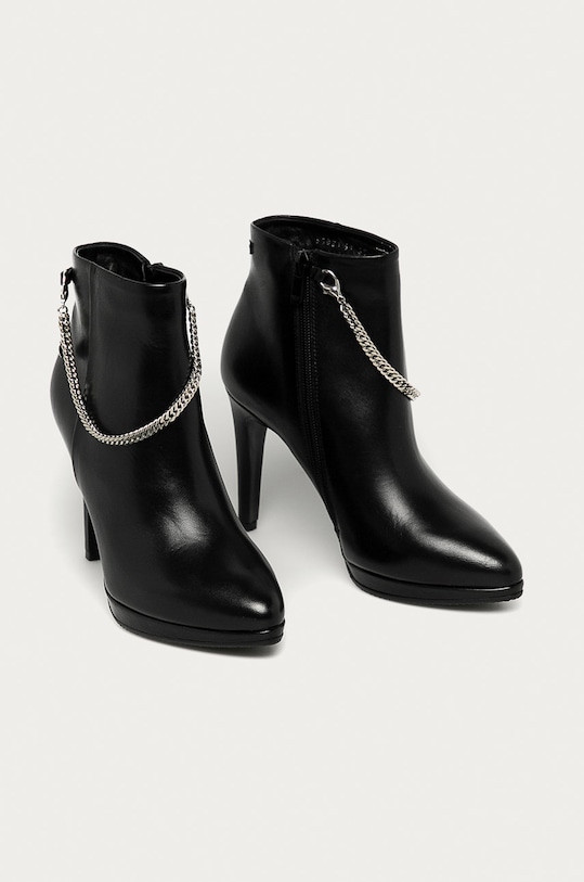 Wojas - Δερμάτινες μπότες 5502151 μαύρο ZW20