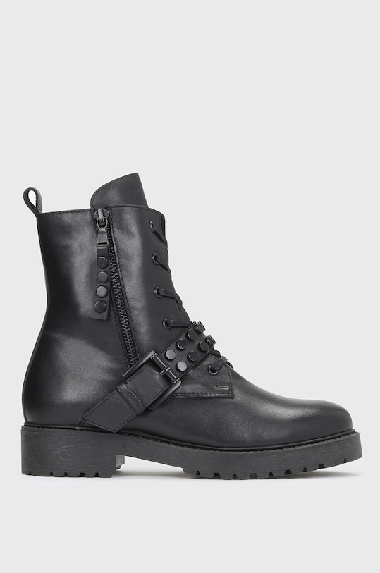 Kazar Studio - Botki skórzane płaski czarny 58893.01.00