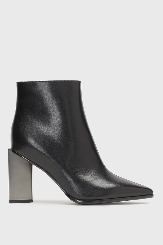 Kazar Studio - Botki skórzane słupek czarny 59329.01.00