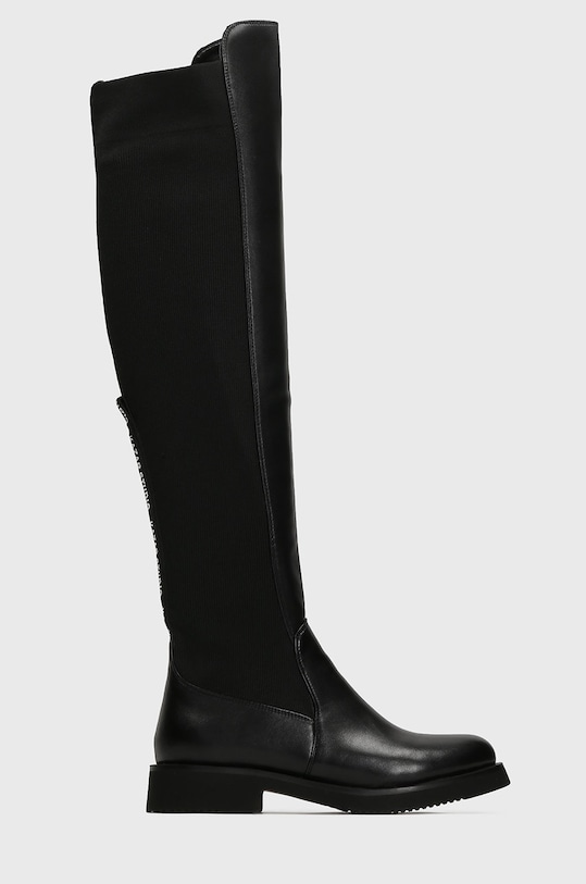 Kazar Studio - Kozaki skórzane płaski czarny 56996.27.00