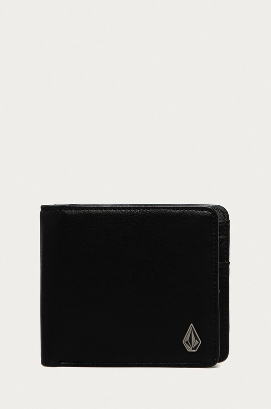 Volcom denarnica Imitacija zrnatega usnja črna D6032055