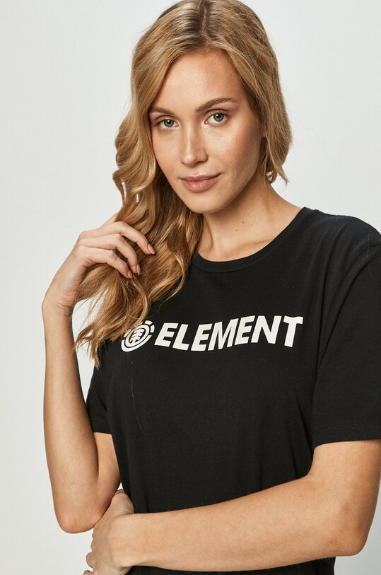 Element - T-shirt nadruk czarny U3SSB1.19