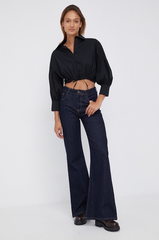 XT Studio Koszula z elastanem czarny X221WT1004W40801