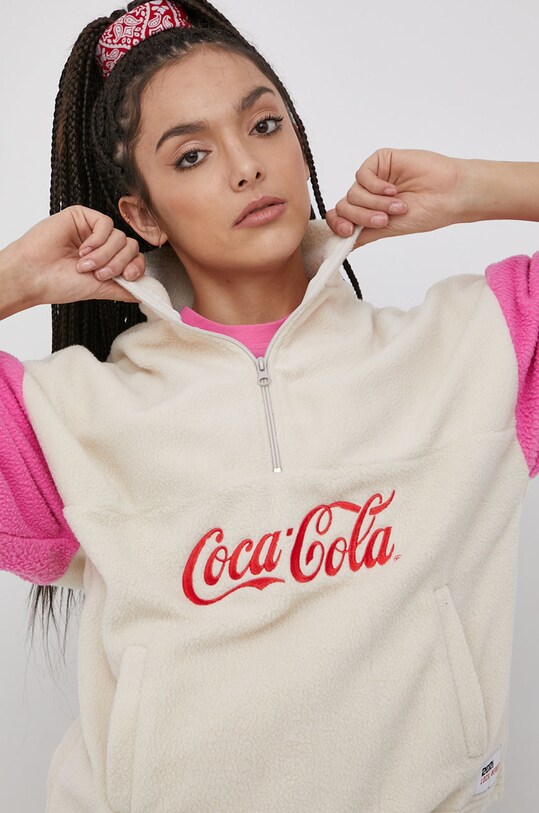 Mikina Local Heroes Coca x Cola béžová LHCCS001