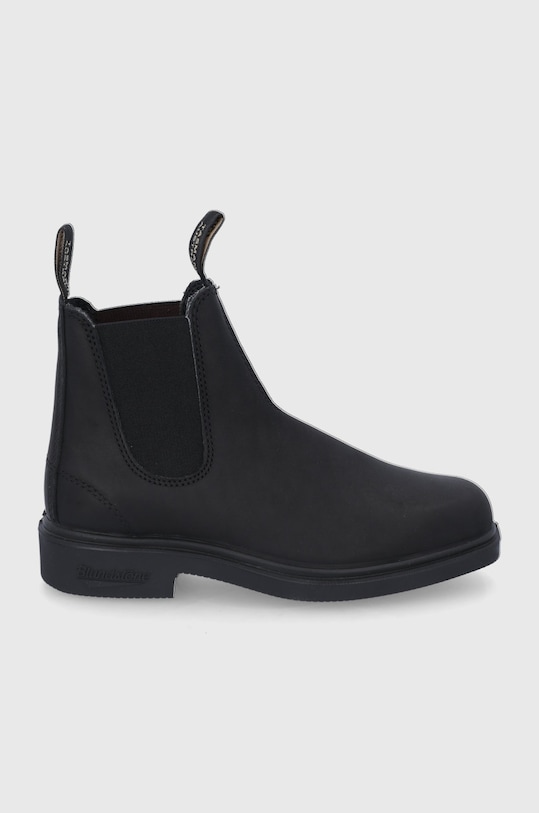 Blundstone Sztyblety skórzane 063 płaski czarny 063.Black