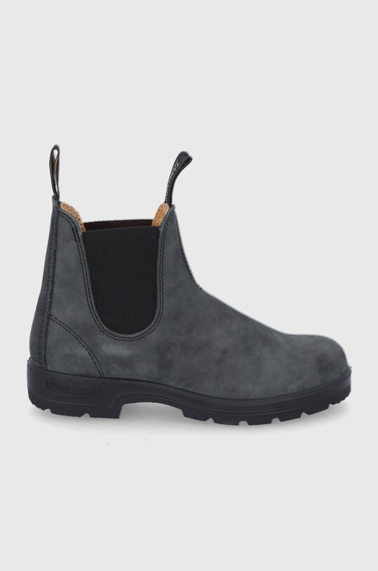 Blundstone Sztyblety skórzane 587 płaski szary 587.Black