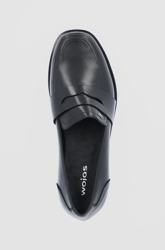 Wojas Mokasyny skórzane czarny 4608051