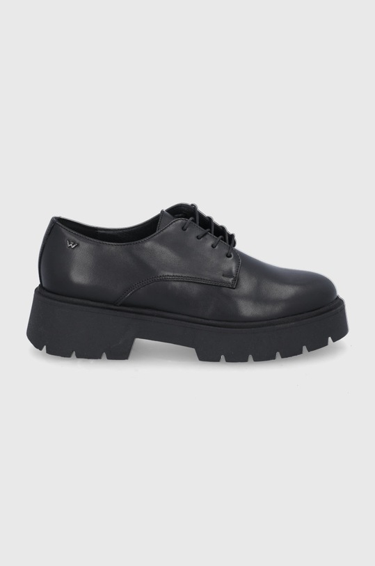 Wojas Pantofi de piele piele negru 4611051
