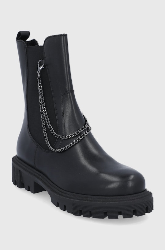 Wojas Ghete Chelsea de piele 5506451 negru ZW21