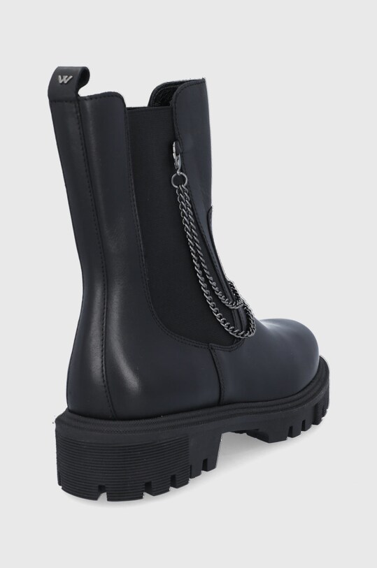 Încălțăminte Wojas Ghete Chelsea de piele 5506451 negru