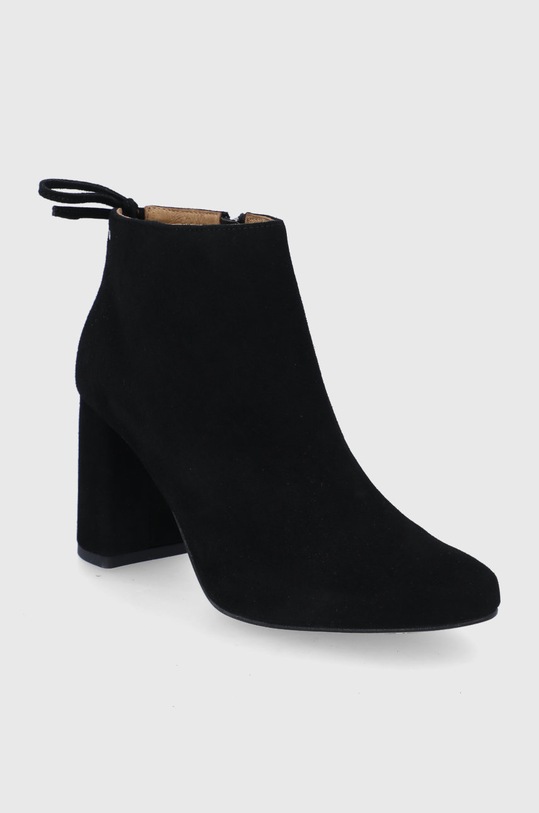 Wojas Cizme de piele 5508861 negru ZW21