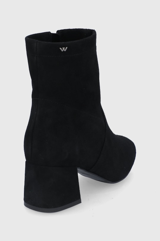 Obuwie Wojas Botki zamszowe 5509461 czarny
